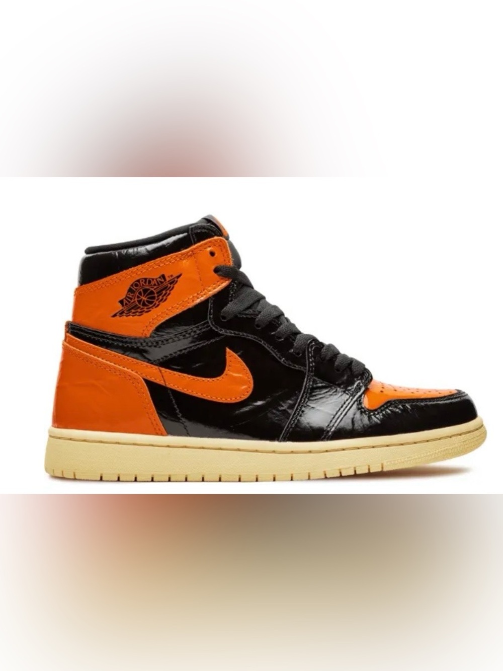 Nike Air Jordan 1 Retro Kids High-Top Sneaker - Black & Orange Size 6.5Y EUR 39